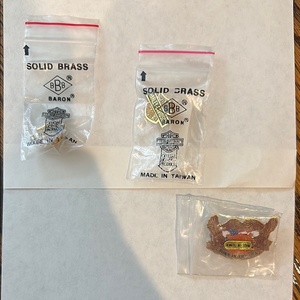 HARLEY-DAVIDSON SOLID BRASS PINS